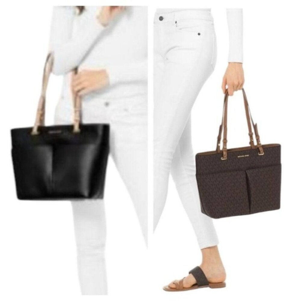Michael Kors Tote Shoulder Bag Bedford Medium Pebbled Leather Women's Woman's - Picture 15 of 15